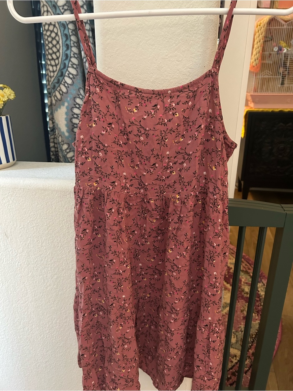 Wild Fable Dusty Rose Floral Spaghetti Strap Women’s Dress